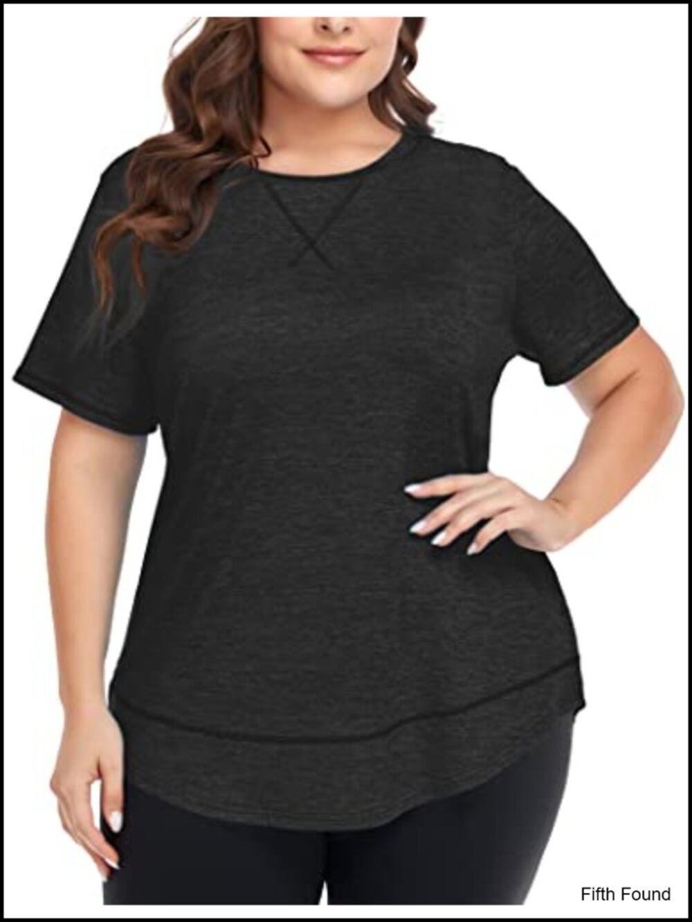 Plus Size Workout Top Short Sleeve Athletic Yoga Shirt Loose Fit Running Gym
